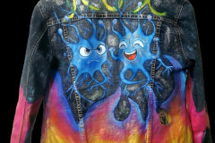 Jachetă denim pictată manual – Mox Vibes