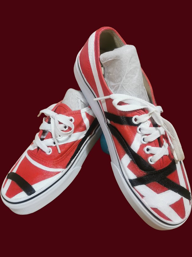 Vans Sneakers pictați manual – Unisex, unicat, mărime 39 EU