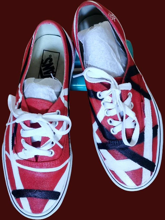 Vans Sneakers pictați manual – Unisex, unicat, mărime 39 EU